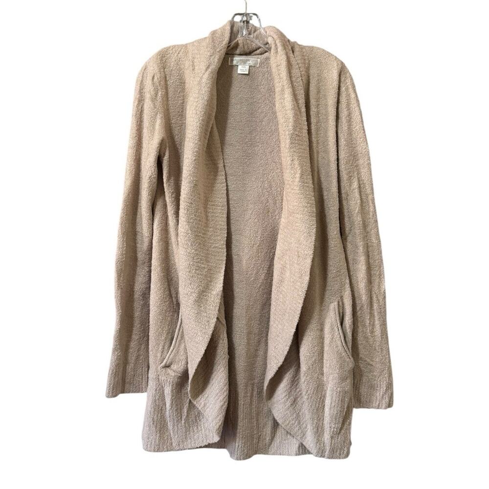 Barefoot Dreams CozyChic Lite Circle Cardi Women XS Cream Sweater Lounge